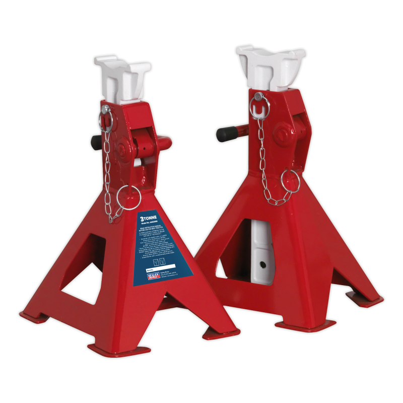 Axle Stands (Pair) 3tonne Capacity per Stand Auto Rise Ratchet AAS3000 - Image 5