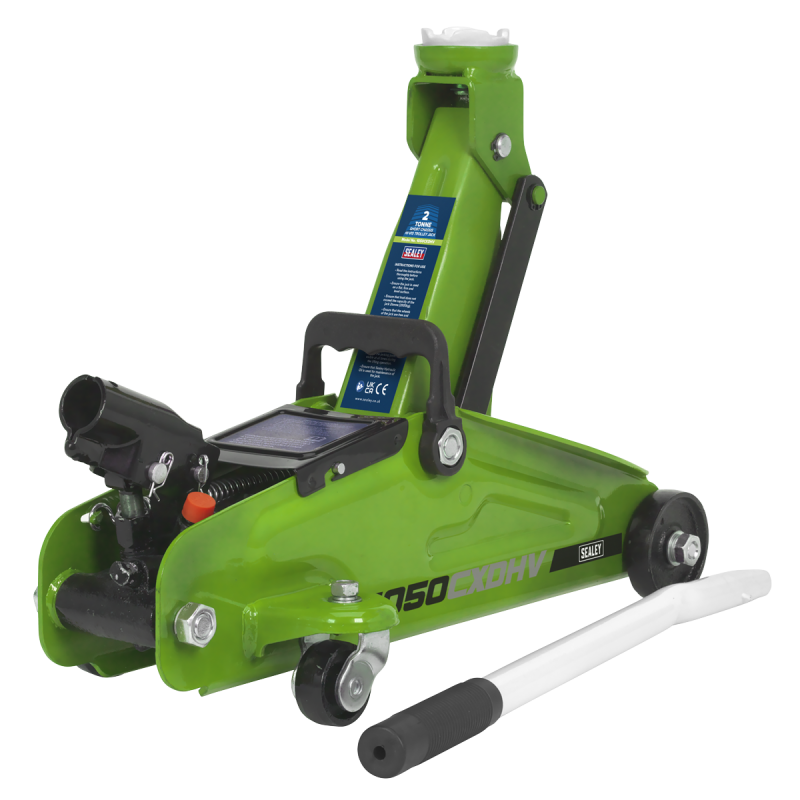 Trolley Jack 2 Tonne Hi-Vis Short Chassis with Storage Case 1050CXDHV - Image 2