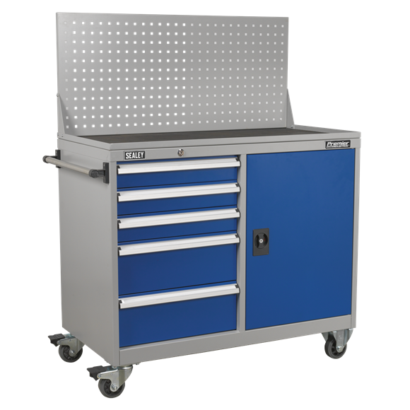 5 Drawer & 1 Shelf Industrial Mobile Workstation - API1103A