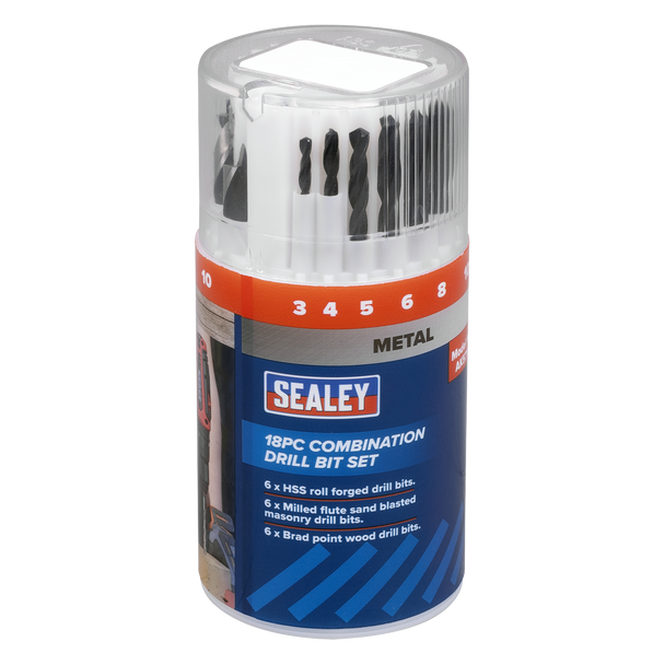Sealey- Combination Drill Bit Set 18pc (AK5711)